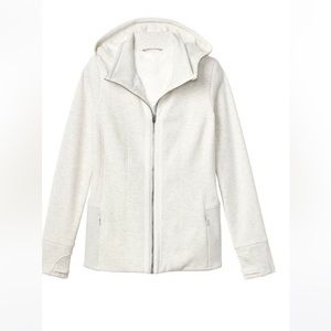 Athleta. Luxe Victory Hoodie. Fur lined. Light grey. Size small.